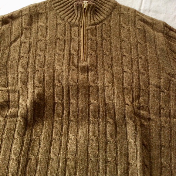 Beautiful Italian made Wool Cable Knit Quarter Zip - Picture 7 of 7